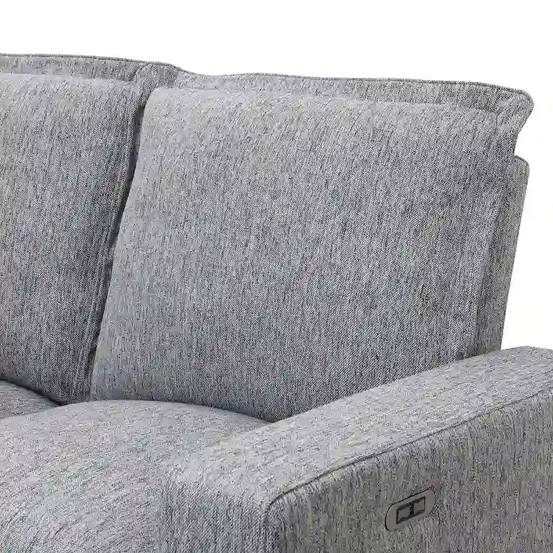 Fauteuil inclinable électrique beige/gris avec port USB et positions infinies, 1 place