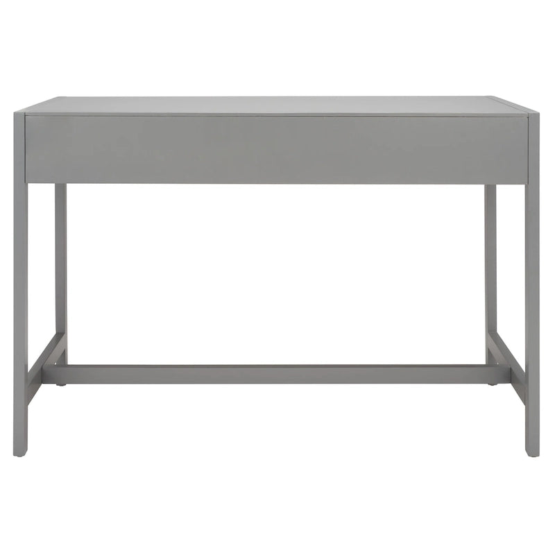Bureau de travail moderne 2 tiroirs gris/turquoise/blanc antique/bleu marine avec grande surface de travail et grand dégagement pour les jambes, pour 1 personne