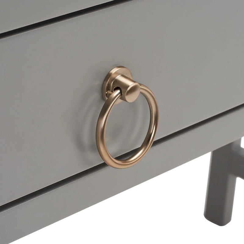 Bureau de travail moderne 2 tiroirs gris/turquoise/blanc antique/bleu marine avec grande surface de travail et grand dégagement pour les jambes, pour 1 personne