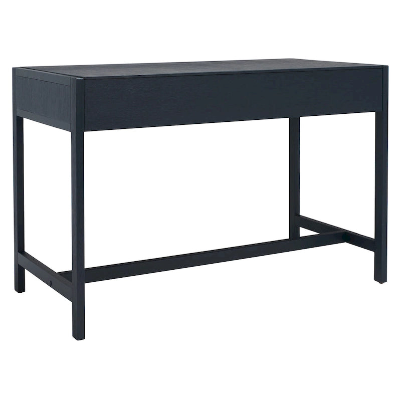 Bureau de travail moderne 2 tiroirs gris/turquoise/blanc antique/bleu marine avec grande surface de travail et grand dégagement pour les jambes, pour 1 personne