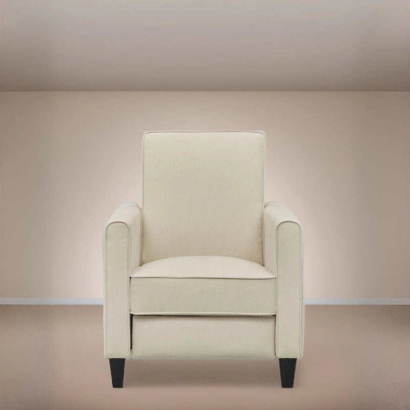 Fauteuil inclinable à pousser avec soutien lombaire en mousse à mémoire de forme et repose-pieds réglable, 1 place, plusieurs coloris
