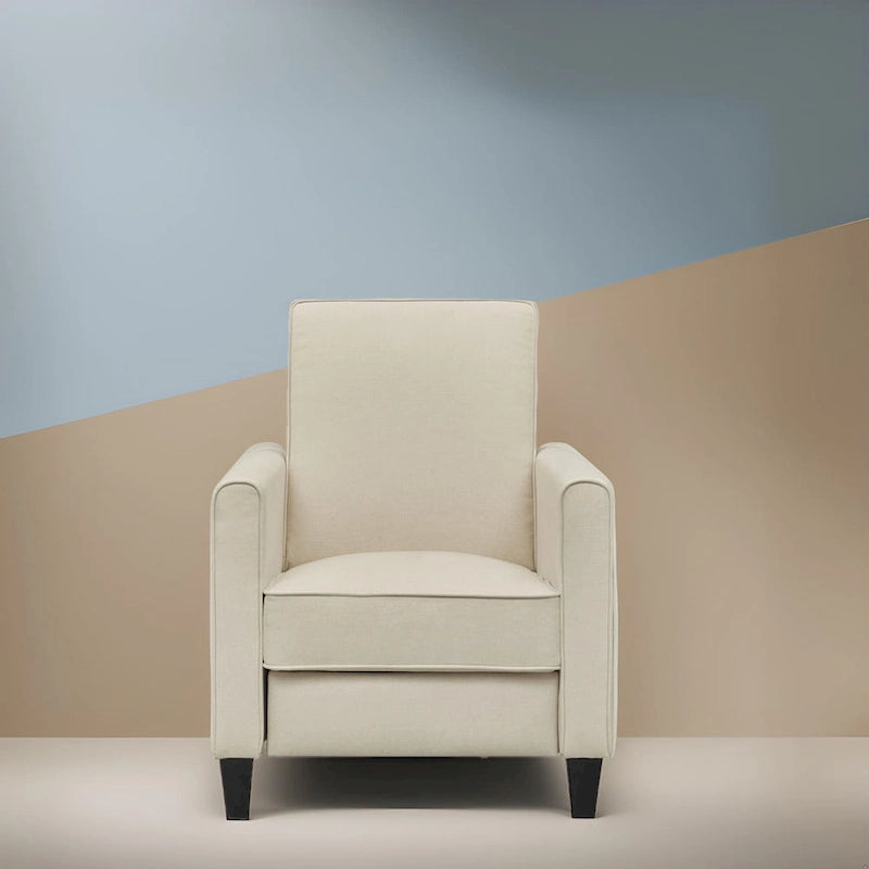 Fauteuil inclinable à pousser avec soutien lombaire en mousse à mémoire de forme et repose-pieds réglable, 1 place, plusieurs coloris