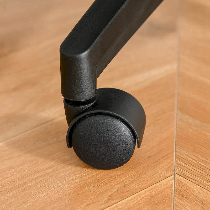 Chaise de bureau ergonomique noire à dossier haut en maille avec support lombaire réglable, appui-tête rotatif et dossier inclinable, pour 1 personne