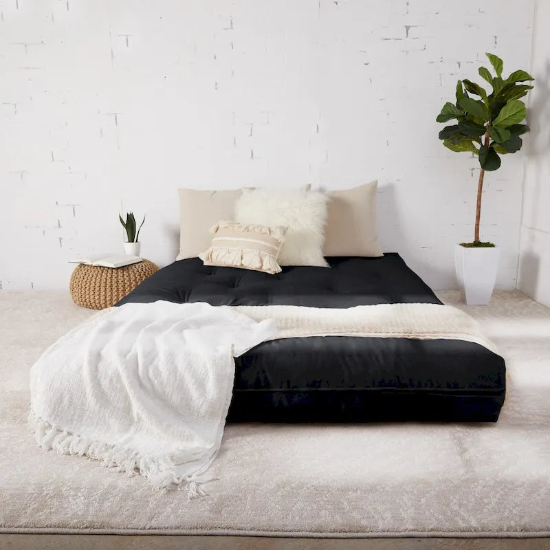 Matelas futon capitonné grand format 6 po, certifié CertiPUR-US, 16 couleurs, matelas seulement