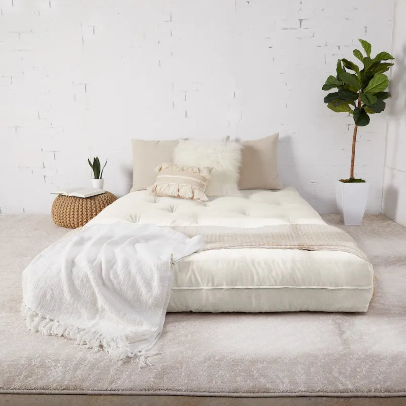 Matelas futon capitonné grand format 6 po, certifié CertiPUR-US, 16 couleurs, matelas seulement