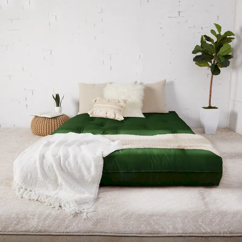 Matelas futon capitonné grand format 6 po, certifié CertiPUR-US, 16 couleurs, matelas seulement