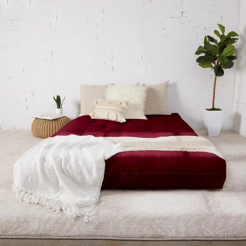 Matelas futon capitonné grand format 6 po, certifié CertiPUR-US, 16 couleurs, matelas seulement