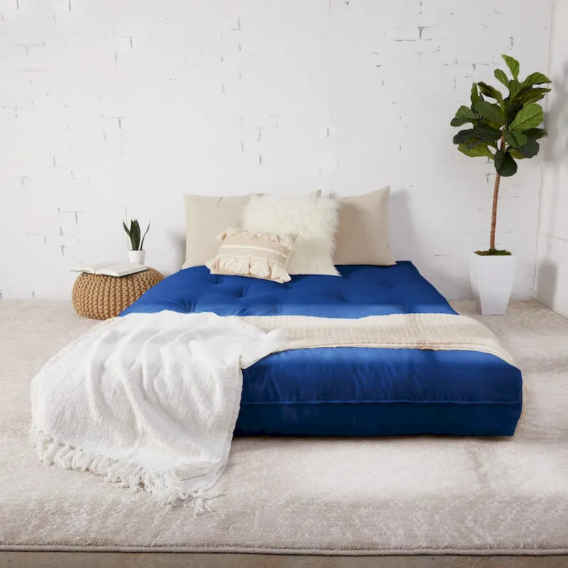 Matelas futon capitonné grand format 6 po, certifié CertiPUR-US, 16 couleurs, matelas seulement