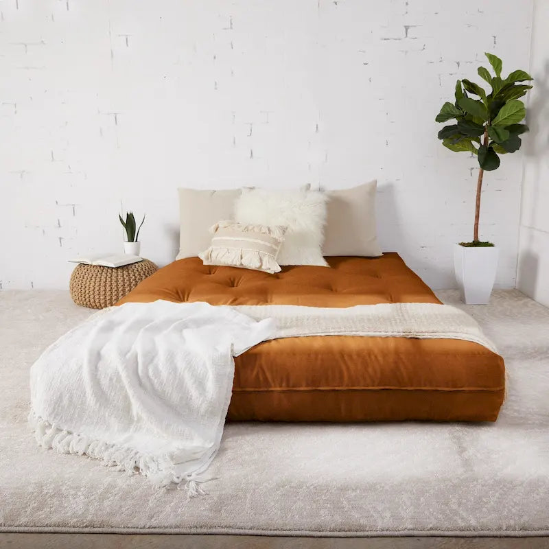 Matelas futon capitonné grand format 6 po, certifié CertiPUR-US, 16 couleurs, matelas seulement