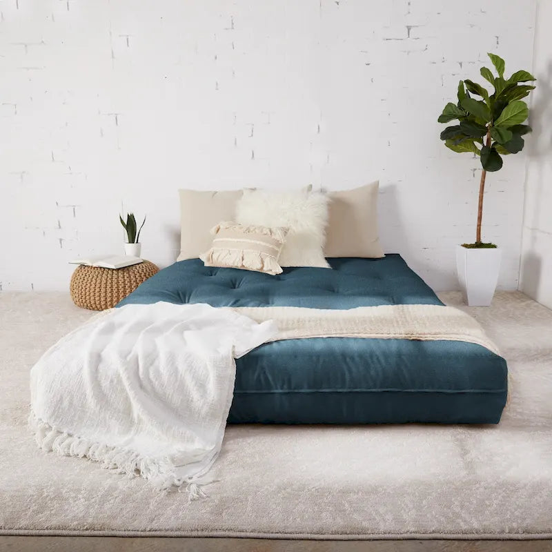 Matelas futon capitonné grand format 6 po, certifié CertiPUR-US, 16 couleurs, matelas seulement
