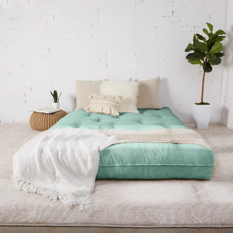 Matelas futon capitonné grand format 6 po, certifié CertiPUR-US, 16 couleurs, matelas seulement