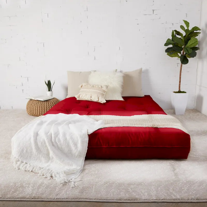 Matelas futon capitonné grand format 6 po, certifié CertiPUR-US, 16 couleurs, matelas seulement
