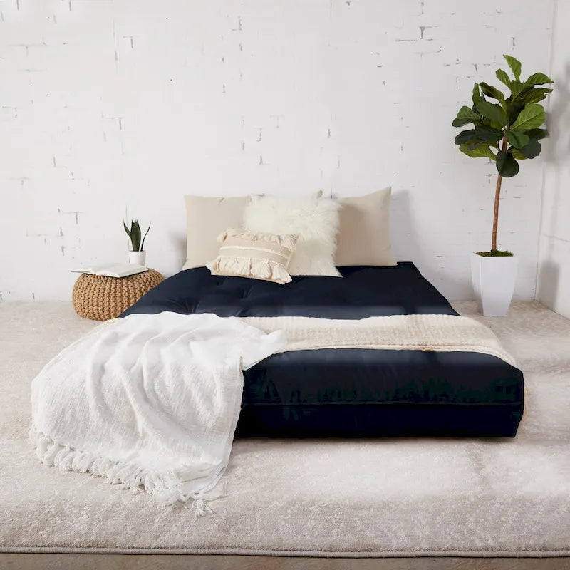 Matelas futon capitonné grand format 6 po, certifié CertiPUR-US, 16 couleurs, matelas seulement