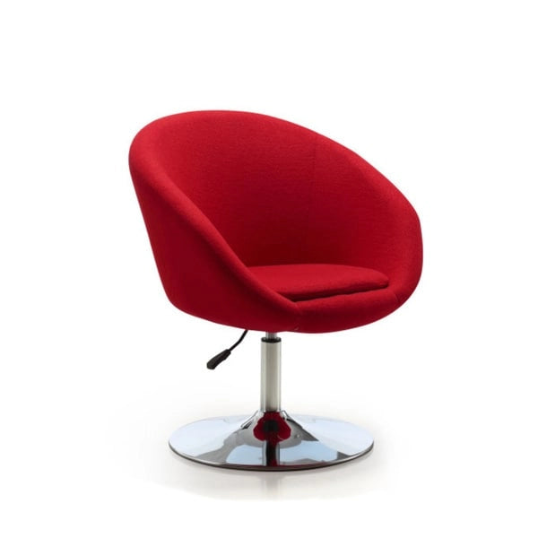 Fauteuil pivotant avec réglage hydraulique de la hauteur et base chromée, 1 place, 5 couleurs