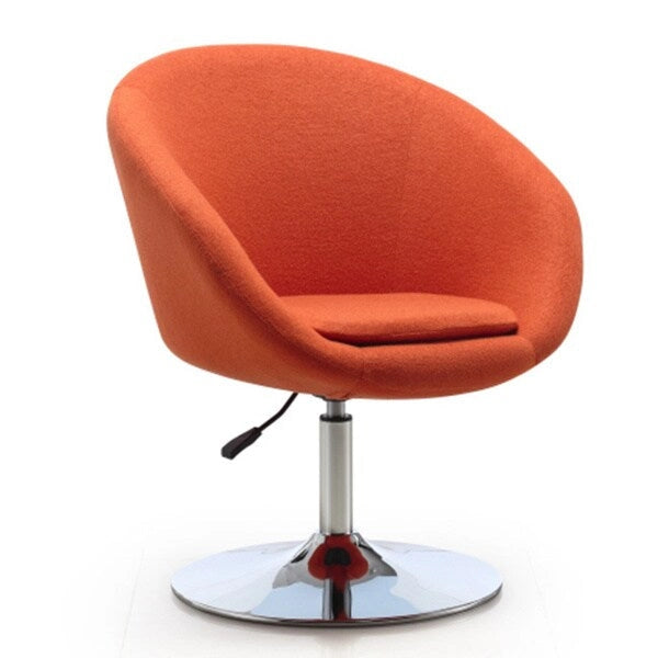 Fauteuil pivotant avec réglage hydraulique de la hauteur et base chromée, 1 place, 5 couleurs