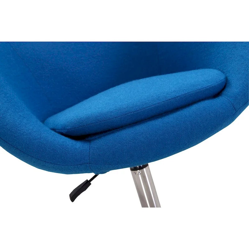 Fauteuil pivotant avec réglage hydraulique de la hauteur et base chromée, 1 place, 5 couleurs