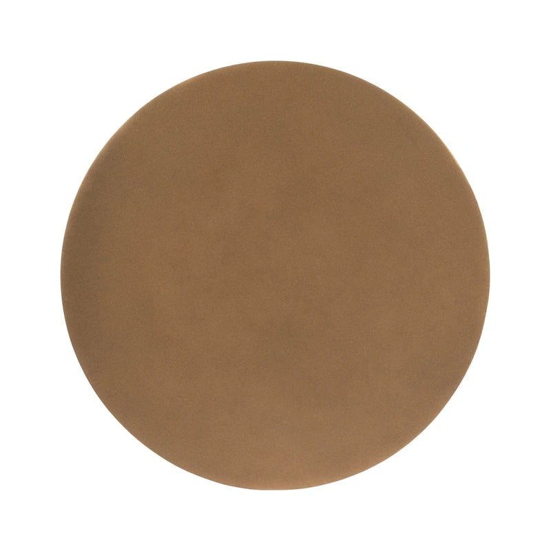 Table d'appoint ronde en aluminium argent/bronze/noir avec piédestal au fini vieilli