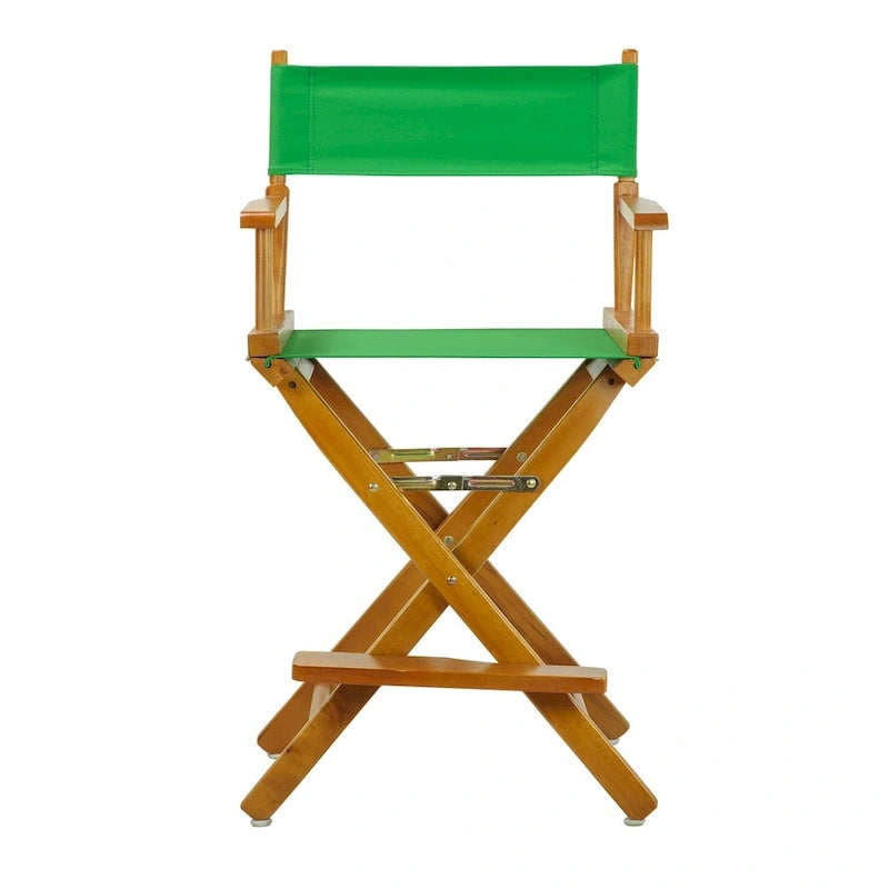 Chaise de réalisateur pliante, hauteur comptoir, bois massif, 1 place, plusieurs coloris