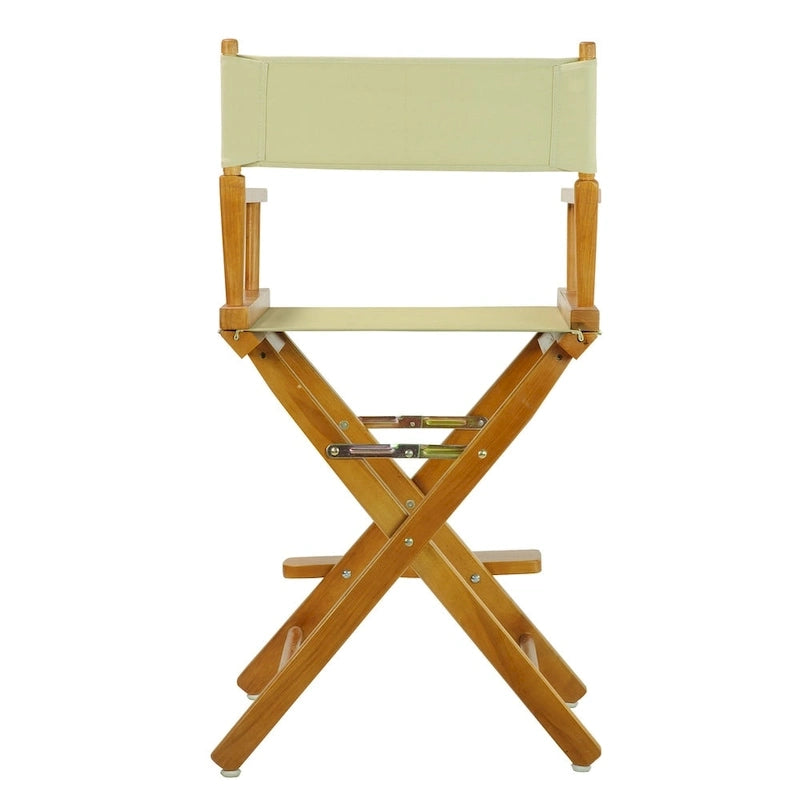 Chaise de réalisateur pliante, hauteur comptoir, bois massif, 1 place, plusieurs coloris