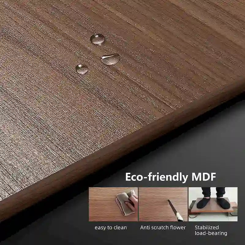 Meuble TV Extensible Noyer avec 4 Tiroirs, Longueur Réglable jusqu'à 261 cm, Convient aux TV de 78"-118"