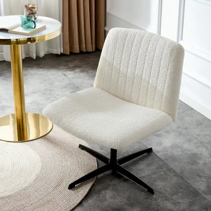 Fauteuil de bureau ergonomique pivotant à 360° en forme de coquille (gris/rose/beige/blanc/bleu) avec hauteur réglable et dossier inclinable, pour 1 personne