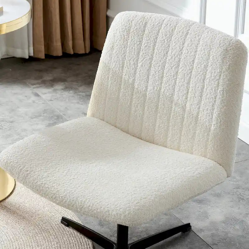 Fauteuil de bureau ergonomique pivotant à 360° en forme de coquille (gris/rose/beige/blanc/bleu) avec hauteur réglable et dossier inclinable, pour 1 personne