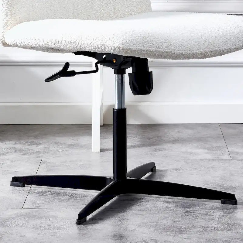 Fauteuil de bureau ergonomique pivotant à 360° en forme de coquille (gris/rose/beige/blanc/bleu) avec hauteur réglable et dossier inclinable, pour 1 personne