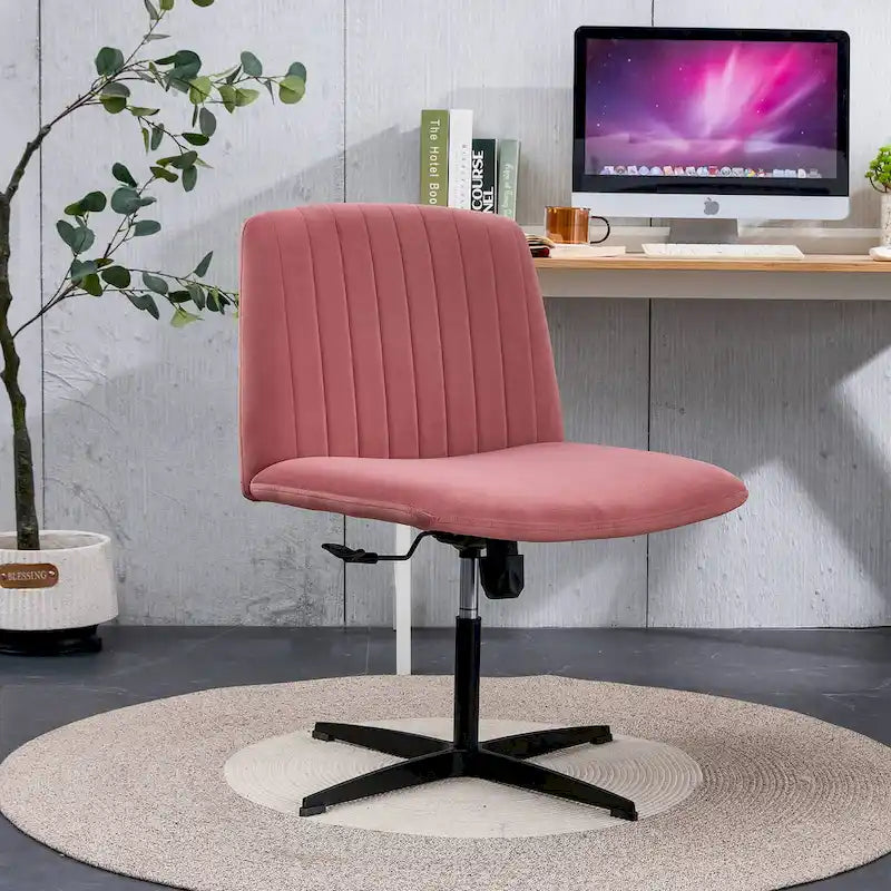 Fauteuil de bureau ergonomique pivotant à 360° en forme de coquille (gris/rose/beige/blanc/bleu) avec hauteur réglable et dossier inclinable, pour 1 personne