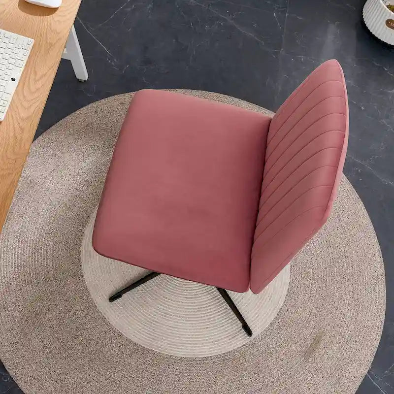 Fauteuil de bureau ergonomique pivotant à 360° en forme de coquille (gris/rose/beige/blanc/bleu) avec hauteur réglable et dossier inclinable, pour 1 personne