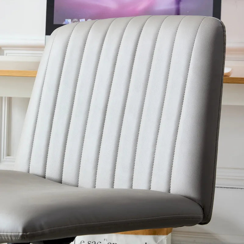 Fauteuil de bureau ergonomique pivotant à 360° en forme de coquille (gris/rose/beige/blanc/bleu) avec hauteur réglable et dossier inclinable, pour 1 personne