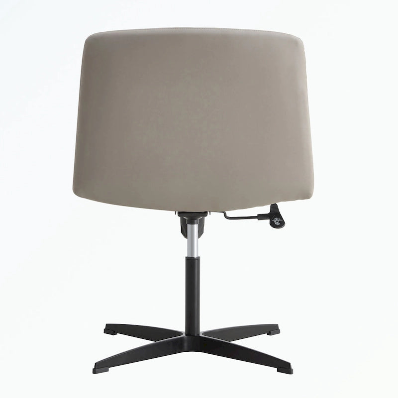 Fauteuil de bureau ergonomique pivotant à 360° en forme de coquille (gris/rose/beige/blanc/bleu) avec hauteur réglable et dossier inclinable, pour 1 personne