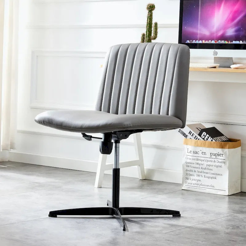 Fauteuil de bureau ergonomique pivotant à 360° en forme de coquille (gris/rose/beige/blanc/bleu) avec hauteur réglable et dossier inclinable, pour 1 personne