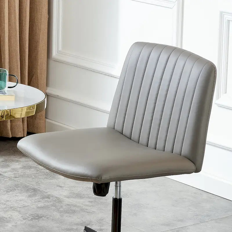 Fauteuil de bureau ergonomique pivotant à 360° en forme de coquille (gris/rose/beige/blanc/bleu) avec hauteur réglable et dossier inclinable, pour 1 personne