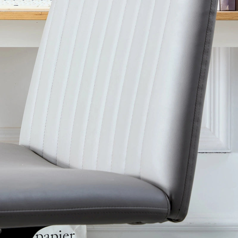 Fauteuil de bureau ergonomique pivotant à 360° en forme de coquille (gris/rose/beige/blanc/bleu) avec hauteur réglable et dossier inclinable, pour 1 personne