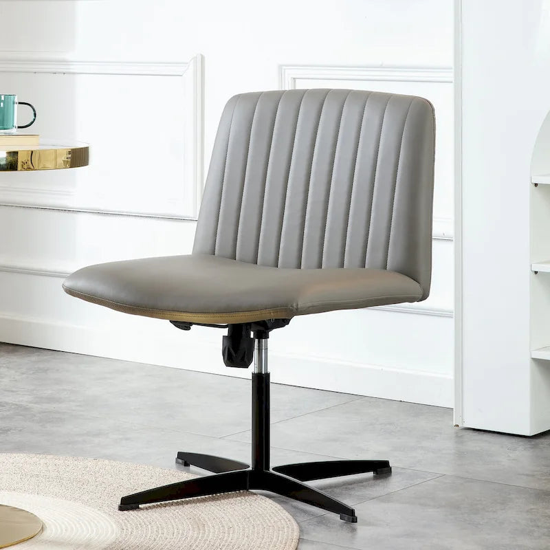 Fauteuil de bureau ergonomique pivotant à 360° en forme de coquille (gris/rose/beige/blanc/bleu) avec hauteur réglable et dossier inclinable, pour 1 personne