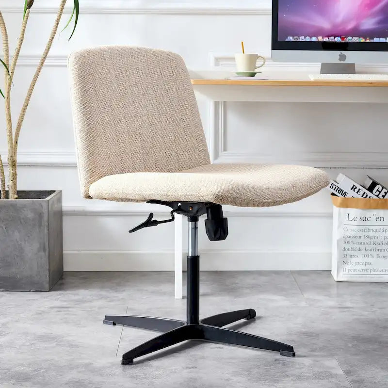 Fauteuil de bureau ergonomique pivotant à 360° en forme de coquille (gris/rose/beige/blanc/bleu) avec hauteur réglable et dossier inclinable, pour 1 personne