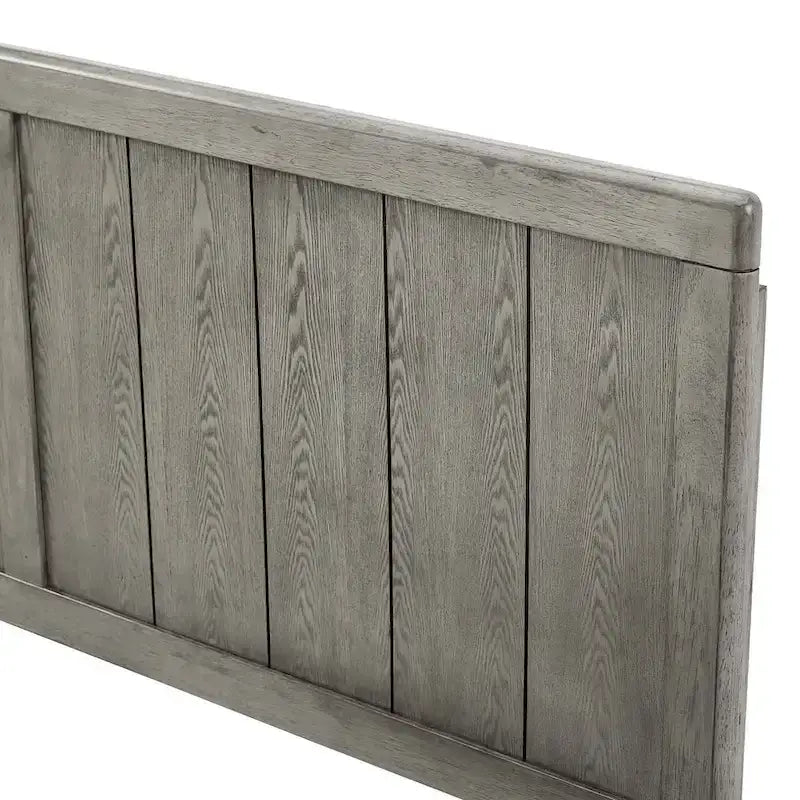 Tête de lit en panneau de bois gris de style campagnard du milieu du siècle, taille Queen, réglable en hauteur, 3 positions de montage