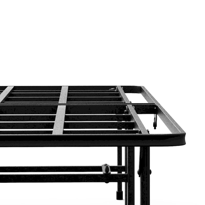 Cadre de lit plateforme en acier robuste noir de 14 pouces / Sommier, pas besoin de sommier tapissier, jumeau à grand lit