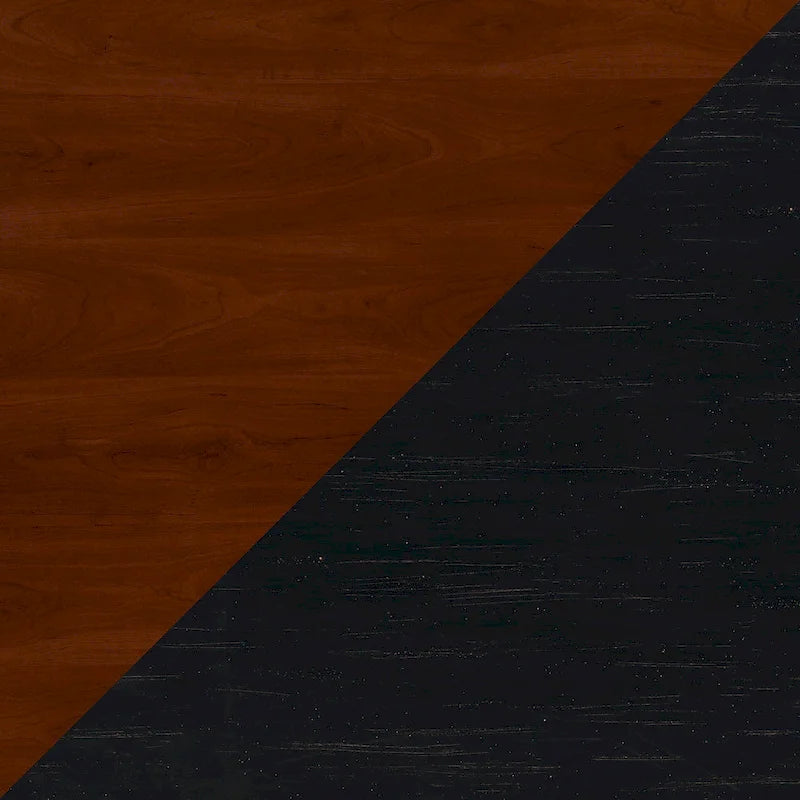 Classeur de style campagnard moderne avec portes à persiennes, 3 étagères et tiroir classeur à extension complète, blanc antique/gris Cape Cod/noir antique/gris planches