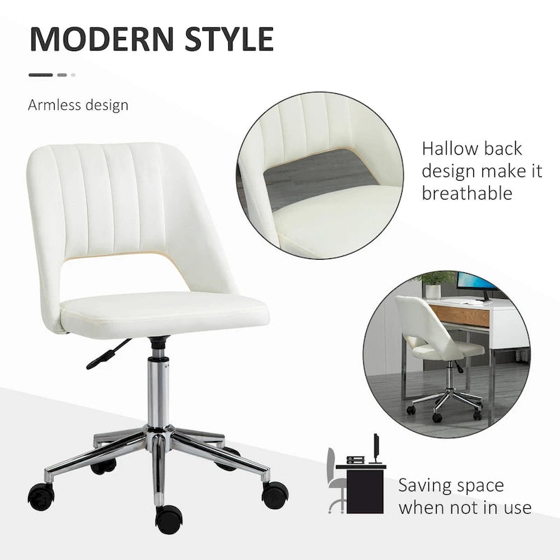Chaise de bureau pivotante sans accoudoirs en velours rose/bleu/gris/blanc avec dossier mi-hauteur, hauteur réglable et ouverture dorsale respirante, pour 1 personne