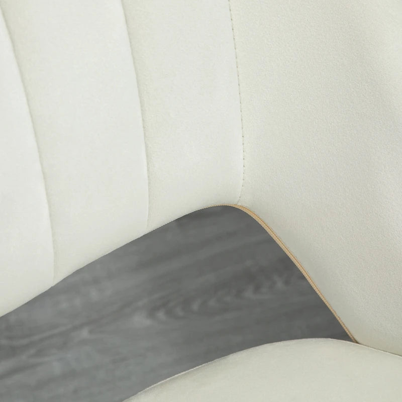 Chaise de bureau pivotante sans accoudoirs en velours rose/bleu/gris/blanc avec dossier mi-hauteur, hauteur réglable et ouverture dorsale respirante, pour 1 personne