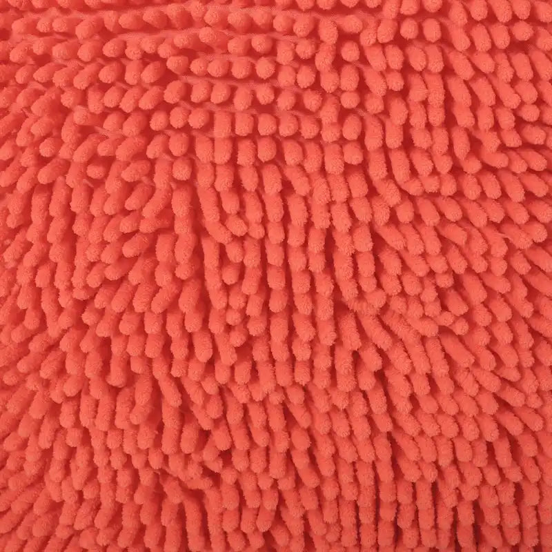 Pouf carré en chenille microfibre corail/jaune/lavande/anthracite avec housse amovible, 1 place