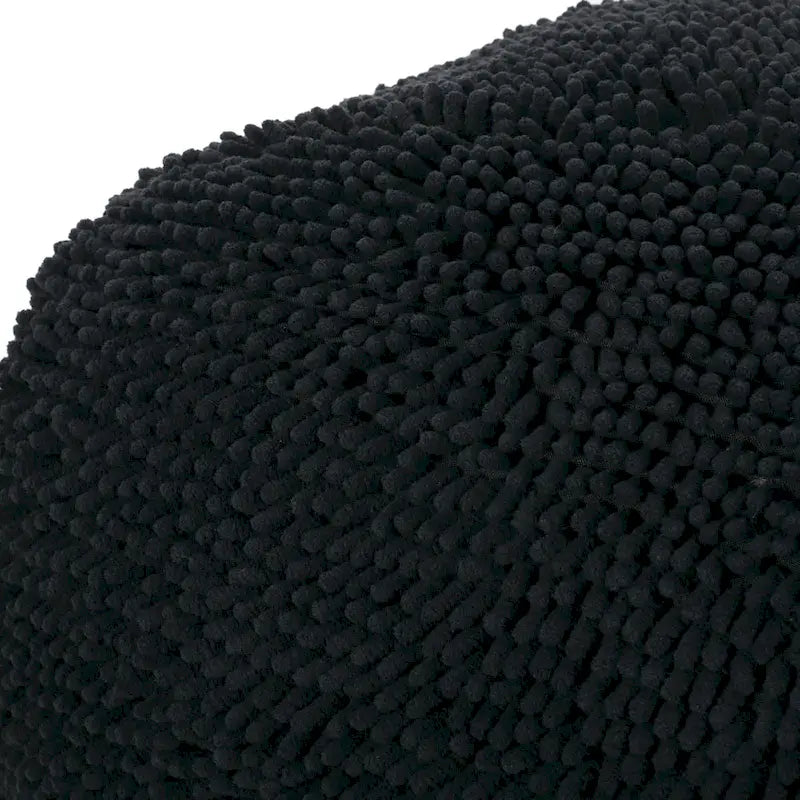 Pouf carré en chenille microfibre corail/jaune/lavande/anthracite avec housse amovible, 1 place