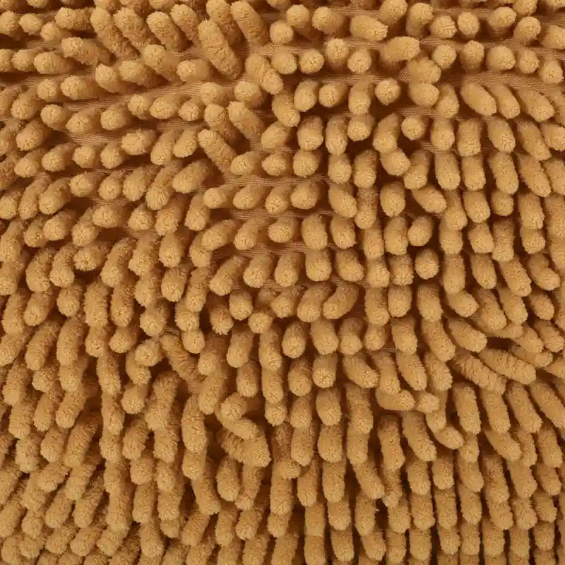 Pouf carré en chenille microfibre corail/jaune/lavande/anthracite avec housse amovible, 1 place