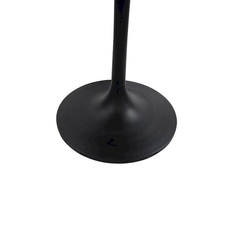 Table à manger ronde 40" en bois de manguier, coloris Orme/Doré antique ou Orme/Noir, avec pied tulipe en aluminium moulé, pour 4 personnes