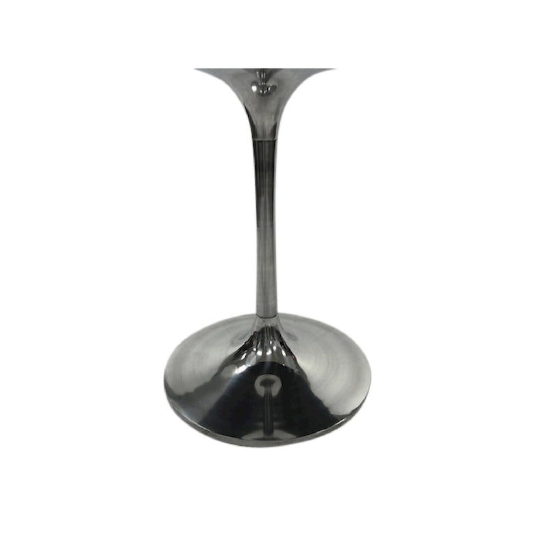 Table à manger ronde 40" en bois de manguier, coloris Orme/Doré antique ou Orme/Noir, avec pied tulipe en aluminium moulé, pour 4 personnes