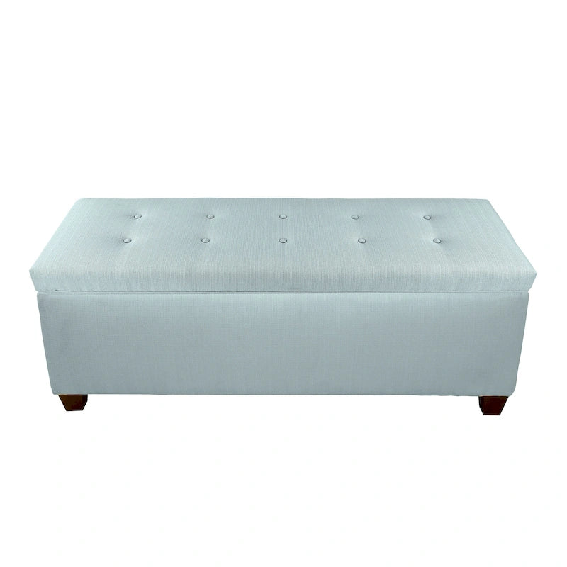 Banc de rangement capitonné en lin avec couvercle hydraulique et pieds en bois expresso, 1-2 places, 4 couleurs