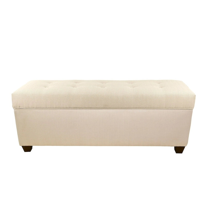 Banc de rangement capitonné en lin avec couvercle hydraulique et pieds en bois expresso, 1-2 places, 4 couleurs