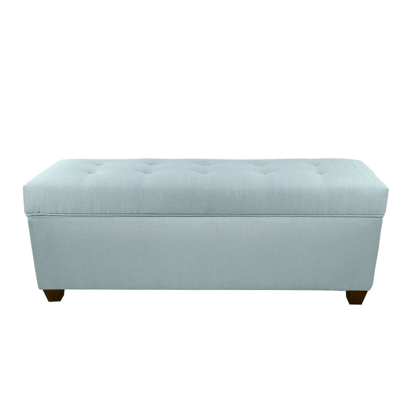 Banc de rangement capitonné en lin avec couvercle hydraulique et pieds en bois expresso, 1-2 places, 4 couleurs
