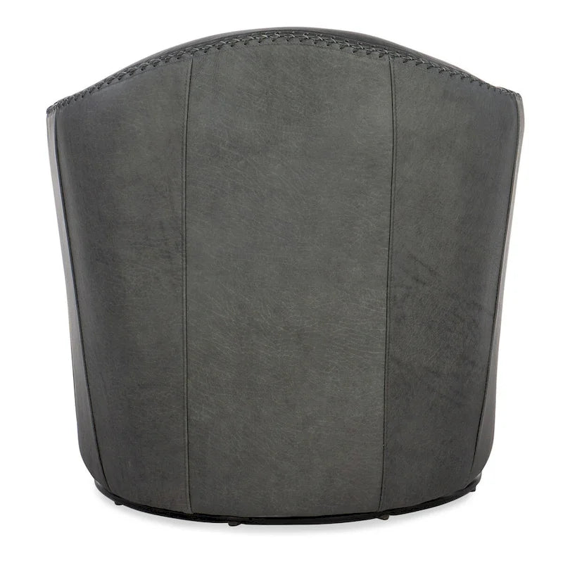 Fauteuil de club pivotant Blue Steel avec dossier fixe et coussin d'assise amovible, 1 place